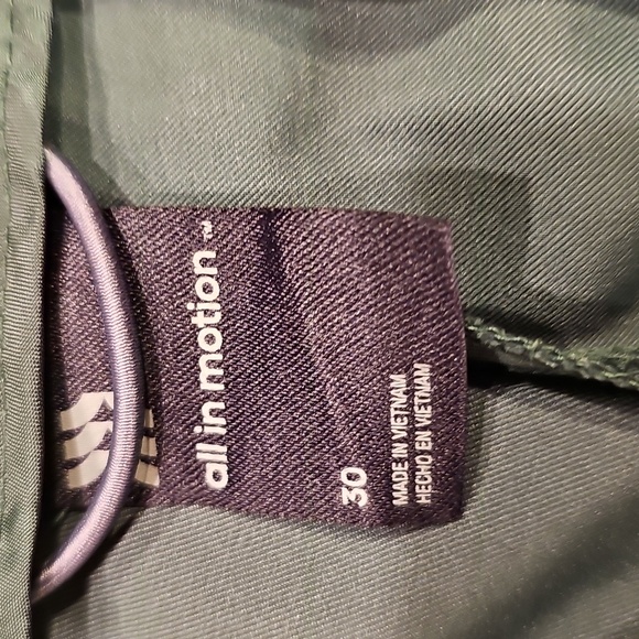 All in Motion Olive Green Flat Front Shorts - Picture 2 of 6